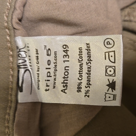 Silver Jeans Co. Skinny Fit Stretch Twill Chino Pants Khaki Size 32 × 32 NWOT - Picture 12 of 12